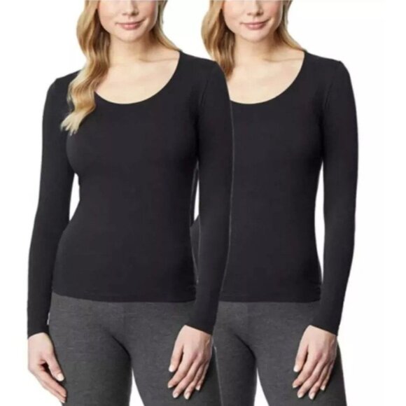 32 Degrees Heat 2 Pack Women XL Lightweight Long Sleeve Base Layer Shirt Top - Picture 3 of 5